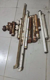 5متر لوله گاز 1/۲و3/4 با اتصالات برزیلی