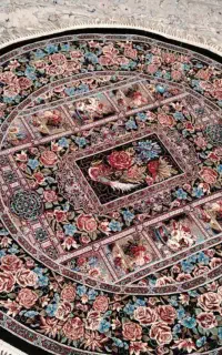 فرش ماشینی ۱ونیم متری دایره ای شکل