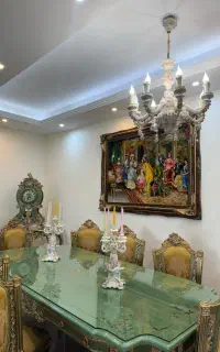 لوستر مدل پرسلین گل برجسته نقاشی