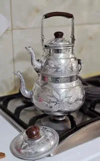 فروش کتری قوری.. گلدون برنز
