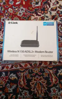 مودم D-Link DSL-2730U N150 ADSL2+ سالم با جعبه.