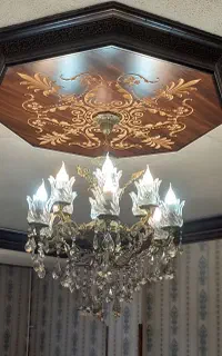 لوستر ۱۲ شاخه تمام برنز سنگین در حد نو