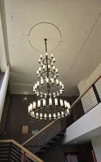 انواع لوستر بزرگ طبقاتی مسجد حسینیه تالار رستوران