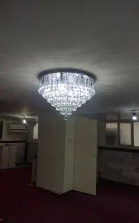 لوستر صفحه استیل ۸شعله (فروش فوری) با تخفیف ویژه