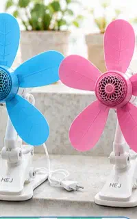 پنکه ۵ پر گیره دار رومیزی و گیره دار