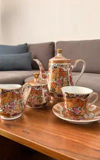 سرویس چای خوری/قهوه خوری ۶ نفره کاملا نو