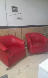 مبل چرم ، ۲ تا تکی ، خیلی محکم و راحت