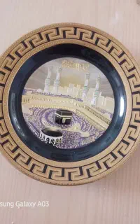 بشقاب کعبه طلا کاری۲۴ عیار
