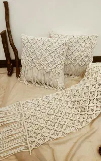 ست کوسن و رانر مکرومه