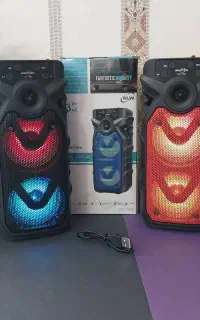 اسپیکر دو بانده بلوتوثی فلشخور رادیودار رقصنور۷رنگ