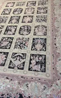 فرش بلژیکی وارداتی ۴ متری ابریشم مصنوعی