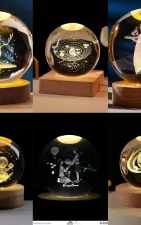 گوی کریستال چراغ خواب