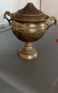 قندان برنجی قلم زنی
