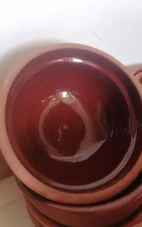 کاسه سفالی درون لعاب دار