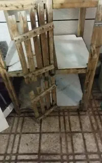 قفس چوبی دوطبقه کف سرامیک