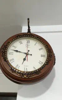 فروش ساعت دوطرفه طرح چوب درحدنو