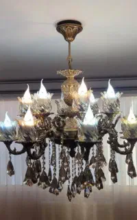 یک جفت لوستر ۸ شاخه، ۱۶ شعله‌ای، کاملاً نو