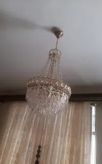 ۲ عدد لوستر کریستالی ۸ شعله سقفی