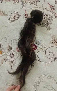 موی طبیعی حدودا ۴۳ سانت