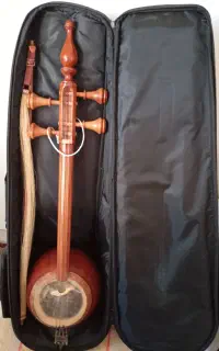 کمانچه همراه کیس، دسته،گوشی و پوست و غالب کمانچه