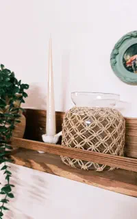 شیشه مکرومه بافت رافیا/جاگلدانی/موجود/هفتسین