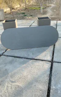 فروش میزبیضی جنس ام دی اف دست دوم