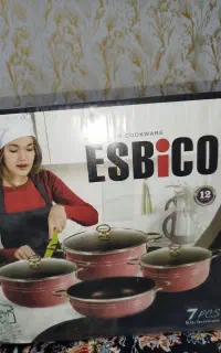 ست قابلمه 7پارچه esbico نو و بدون استفاده