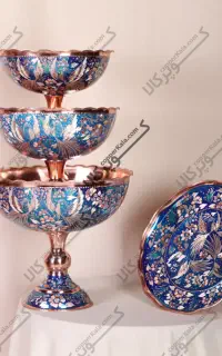 ظروف مسی/سرویس پذیرایی طاووس آبی/نانو شده/اقساطی