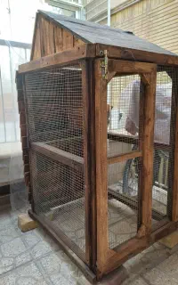 قفس چوبی پرنده نو استفاده نشده