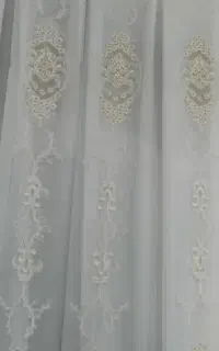 پرده  حریر طرح گل*
