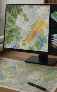 انجام خدمات GIS و ArcGIS نقشه پایان‌نامه