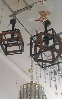 حراج لوستر چوبی فلزی