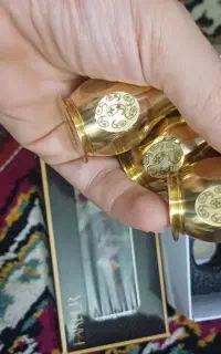 سرویس نمکدان  تمام برنجی سه عددی