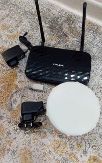 رادیو وایرلس sxt lite5 و روتر گیگ تی پی لینک