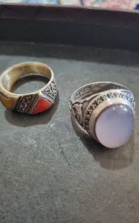 دو عدد انگشتر نقره