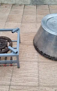 دیگ بزرگ چکشی همراه اجاق