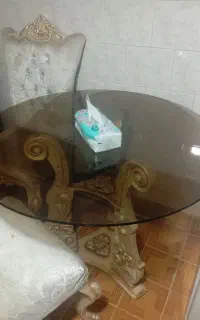 میز شیشه ای  چهار نفره