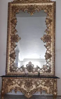 اینه کنسول  ساعت ایستاده