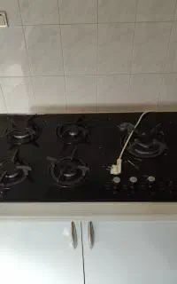 گاز صفحه ای شیشه ای به همراه کابینت