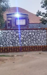 استا بنا  نمابرتر سیمانی طرح سنگ چوب مخصوص ویلا...