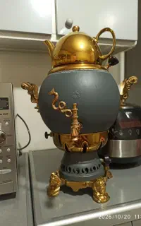 سماور گازی با قوری  دو منظوره