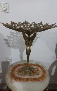 شیرینی خوری برنز پایه دار