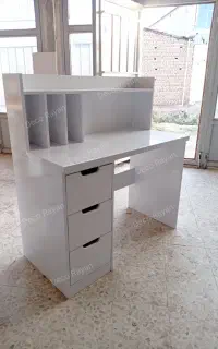 میزتحریر ومطالعه با کتابخانه/ مدل درنا