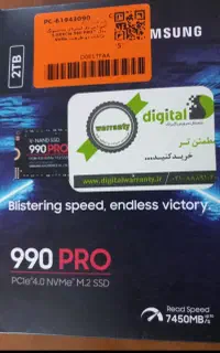 SSD سامسونگ 990 پرو، ۲ ترابابت (اس اس دی)