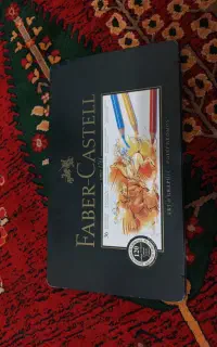 مدادرنگی فابرکاستل کروم جعبه فلزی سبز ۳۶ رنگ فوری