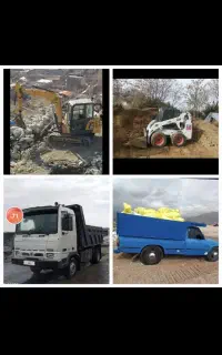حمل نخاله با ماشین بادسان خاور نیسان بابکت و کارگر