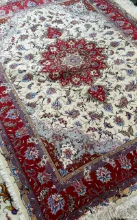 فروش قالیچه تقی زاده چله ابریشم اقساطی