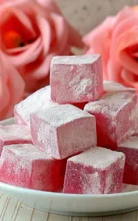 لوکوم خانگی (راحت‌الحلقوم) تازه و خوشمزه