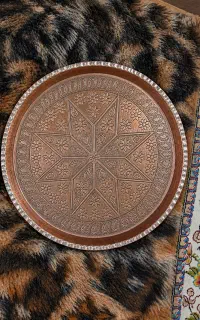 سینی مسی قلم زنی