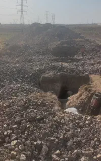چاه کن مغنی تخریب کاری و سنگ لاشه
